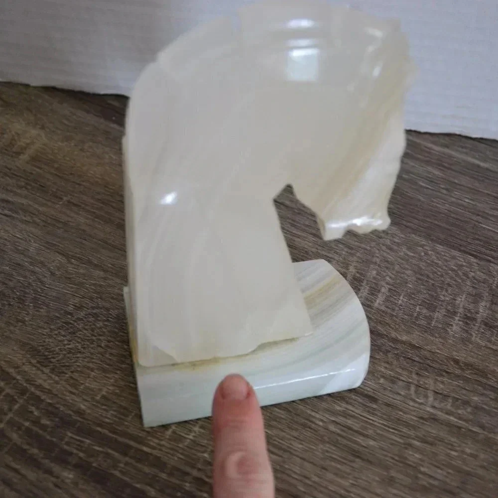 Vtg  Onyx Horse Head Book Ends - Picture 9 of 9